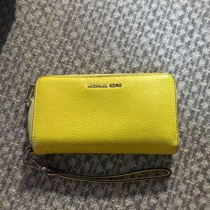 Michael Kors Lemon Wristlet Clutch